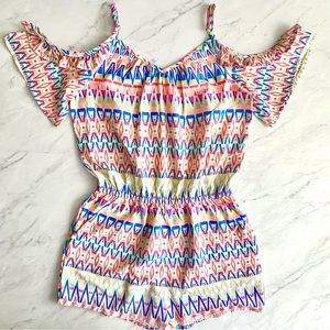 Colorful Geometric Romper Size XS